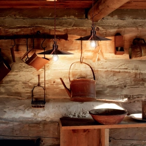 Lampa  miedziana klasyczna kuchenna wisząca Ideal Lux 112732 Cantina E27 35cm x 105cm