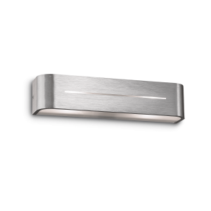 Aluminiowy rozcięty kinkiet z szybkami Ideal Lux 009940 Posta 2xE14 36cm