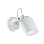 Biały reflektor ścienny elewacyjny z antykorozyjnej żywicy Ideal Lux 096483 Minitommy GU10 IP66