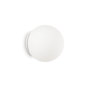 Lampa ścienna biały kinkiet szklana kula Ideal Lux 059808 Mapa G9