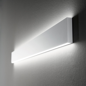 Biały płaski długi kinkiet lampa ścienna Ideal Lux 233840 Linus 32W 3450LM 3000K ściemniacz 120cm
