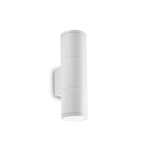 Biała zewnętrzna lampa ścienna kinkiet elewacyjny walec światło góra - dół Ideal Lux 100388 Gun 2xGU10 IP44