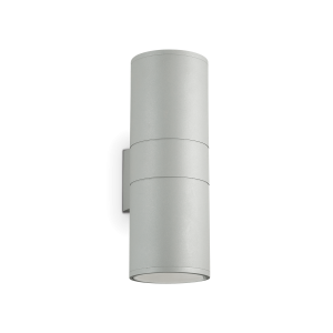 Szara zewnętrzna lampa ścienna kinkiet walec na elewację światło góra - dół Ideal Lux 163604 Gun 2xE27 IP54
