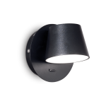 Czarny regulowany kinkiet lampa ścienna z włącznikiem Ideal Lux 167121 Gim LED 6W 530LM 3000K