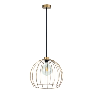Lampa wisząca złota metalowa osłona żarówki kulisty abażur loft skandynawska Britop 18811920 Coop 1xE27 37cm