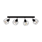 Lampa sufitowa czarna cztery reflektorki metalowe abażury loft Britop 2614404 Phiphi 4xE27 83cm
