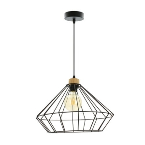 Lampa wisząca metalowy abażur w kształcie diamentu loft skandynawska do salonu Britop 187219104 Raquelle 1xE27