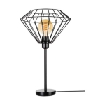 Lampa nocna metalowy abażur w kształcie diamentu na żarówkę dekoracyjną loft skandynawska Britop 72470104 Raquelle 1xE27