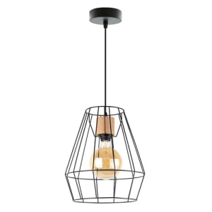 Lampa wisząca czarny loftowy abażur z metalu osłona na żarówkę dekoracyjną Britop 132119104 Endorfina 1xE27