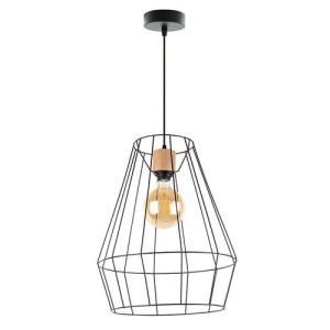 Lampa wisząca abażur z metalowych prętów loftowy industrialny na żarówkę dekoracyjną Britop 132219104 Endorfina 1xE27