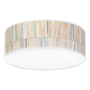 Lampa sufitowa okrągły abażur materiałowy plafon Britop 4863802 Malo 3xE27 38cm