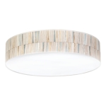 Lampa sufitowa okrągły plafon abażur w beżowe wzory Britop 4865802 Malo 4xE27 58cm