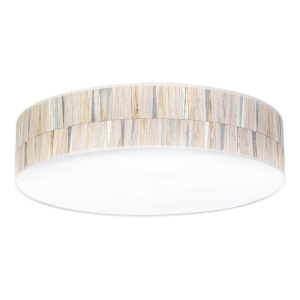 Lampa sufitowa okrągły plafon abażur w beżowe wzory Britop 4865802 Malo 4xE27 58cm