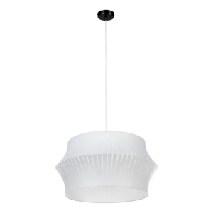 Lampa wisząca biały abażur z tkaniny Britop 15640104 Lotus 1xE27