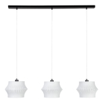 Lampa wisząca trzy białe abażury przypominające lampiony Britop 15640304 Lotus 3xE27