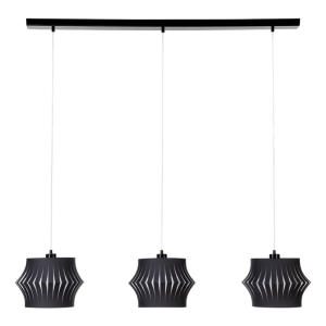 Lampa wisząca trzy abażury przypominające lampiony antracytowe z białym elementem Britop 15630304 Lotus 3xE27