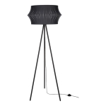 Lampa podłogowa trzy nogi metalowe czarno biały abażur Britop 74163004 Lotus 1xE27