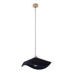 Lampa wisząca falisty abażur z tkaniny czarny z Britop 1614119174 Hattu 1xE27 40cm