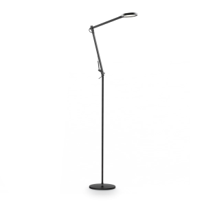 Czarna nowoczesna regulowana lampa podłogowa Ideal Lux 204949 Futura LED 12,5W 4000K 145cm