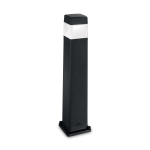Czarna zewnętrzna lampa stojąca z żywicy odpornej na korozję Ideal Lux 187891 Elisa GX53 IP44 80cm