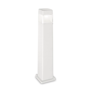 Biała zewnętrzna lampa stojąca z żywicy odpornej na korozję Ideal Lux 187877 Elisa GX53 IP44 80cm