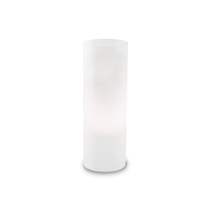 Biała lampa stojąca szklana tuba Ideal Lux 044590 Edo E27 35cm x 12cm