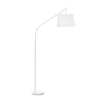 Duża pochylona biała lampa podłogowa Ideal Lux 110356 Daddy E27 197cm