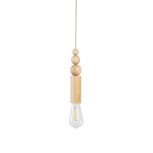 Lampa Wisząca Kolorowe Kable LRL1L01 Loft Rullo E27 drewno bukowe