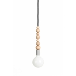 Lampa Wisząca Kolorowe Kable LSFGS1B03 Loft Sfarer E27 szary/drewno bukowe