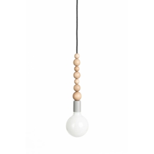 Lampa Wisząca Kolorowe Kable LSFGS1B03 Loft Sfarer E27 szary/drewno bukowe