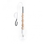 Lampa Ścienna Kinkiet Kolorowe Kable LSFBIB04 Loft Sfarer E27 biały/drewno bukowe