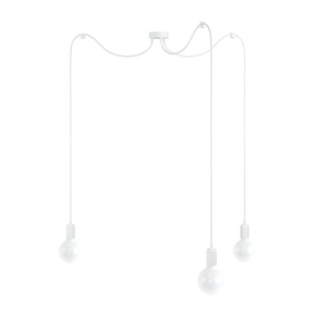 Lampa Wisząca Kolorowe Kable LMMLX3B116 Multi Metal Line 3xE27 biały