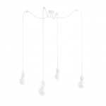 Lampa Wisząca Kolorowe Kable LMMLX4B116 Multi Metal Line 4xE27 biały