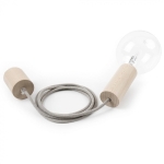 Lampa Wisząca Kolorowe Kable LELB0B01 Loft Eco Line E27 drewno