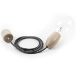 Lampa Wisząca Kolorowe Kable LELA0B03 Loft Eco Line E27 drewno