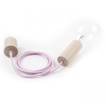 Lampa Wisząca Kolorowe Kable LELB0B08 Loft Eco Line E27 drewno