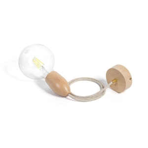 Lampa Wisząca Kolorowe Kable LELAM0L01 Loft Eco Line E27 drewno