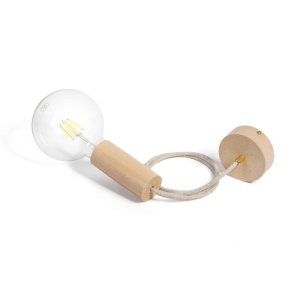 Lampa Wisząca Kolorowe Kable LELBM0L01 Loft Eco Line E27 drewno