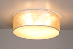Lampa sufitowa okrągły abażur materiałowy plafon flizelinowy biały Britop 47933802 Nevoa 3xE27 38cm