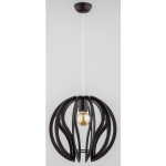Pojedyncza lampa wisząca drewniana kula listewki wenge Blade Alfa 60725 E27 90cm x 38cm
