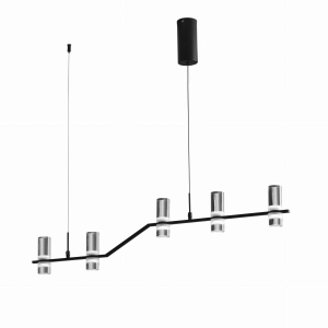 Lampa Wisząca Vivida International 0084.30.NE Kingfort LED 5x4W 3000K 96cm x 290cm Beżowy Piaskowy Czarny