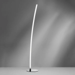 Biała lekko pochylona chromowana lampa podłogowa listwa Vivida International 0088.50.CR DIM Light Line LED 20,5W 3000K 170cm