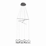 Nowoczesna lampa wisząca dekoracyjne szklane klosze kapelusze Vivida International 0081.32.BRL Maryon LED 8x2W 3000K