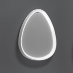 Biała płaska lampa ścienno sufitowa jajko Vivida International 0083.22.BI DIM WN Lifering LED 60W 3000K/4000K  81cm ściemniacz