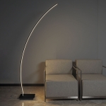 Czarna nowoczesna pochylona lampa podłogowa łuk Vivida International 0037.50.NE WN Bracket LED 33W 3000K/4000K 180cm
