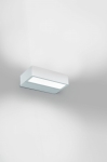 Biały kinkiet sześcian z światłem góra - dół Vivida International 0035.11.BI Block LED 16W 3000K 17,6cm