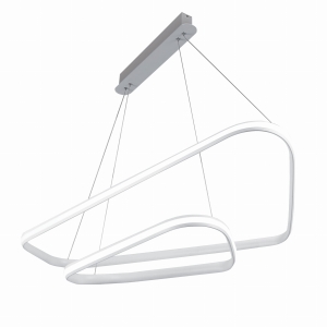 Biała lampa wisząca dwie geometryczne obręcze Vivida International 0033.30 DIM N Rings LED 47W 4000K 113cm