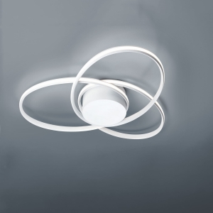 Biała lampa wisząca trzy zaplecione obręcze Vivida International 0031.20 W Clover LED 33W 3000K 54cm