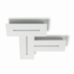 Biały geometryczny plafon prostokąty Vivida International 0025.20 Maze LED 24W 3000K