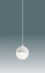 Biała lampa wisząca z małym kloszem kulą Vivida International 0021.30 Skyfall LED 6W 3000K CRI90 8cm
